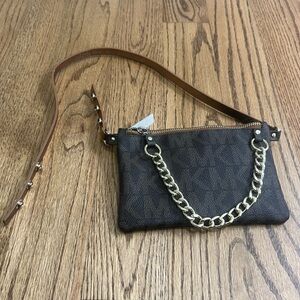 Michael Kors Belt Bag with Gold Chain